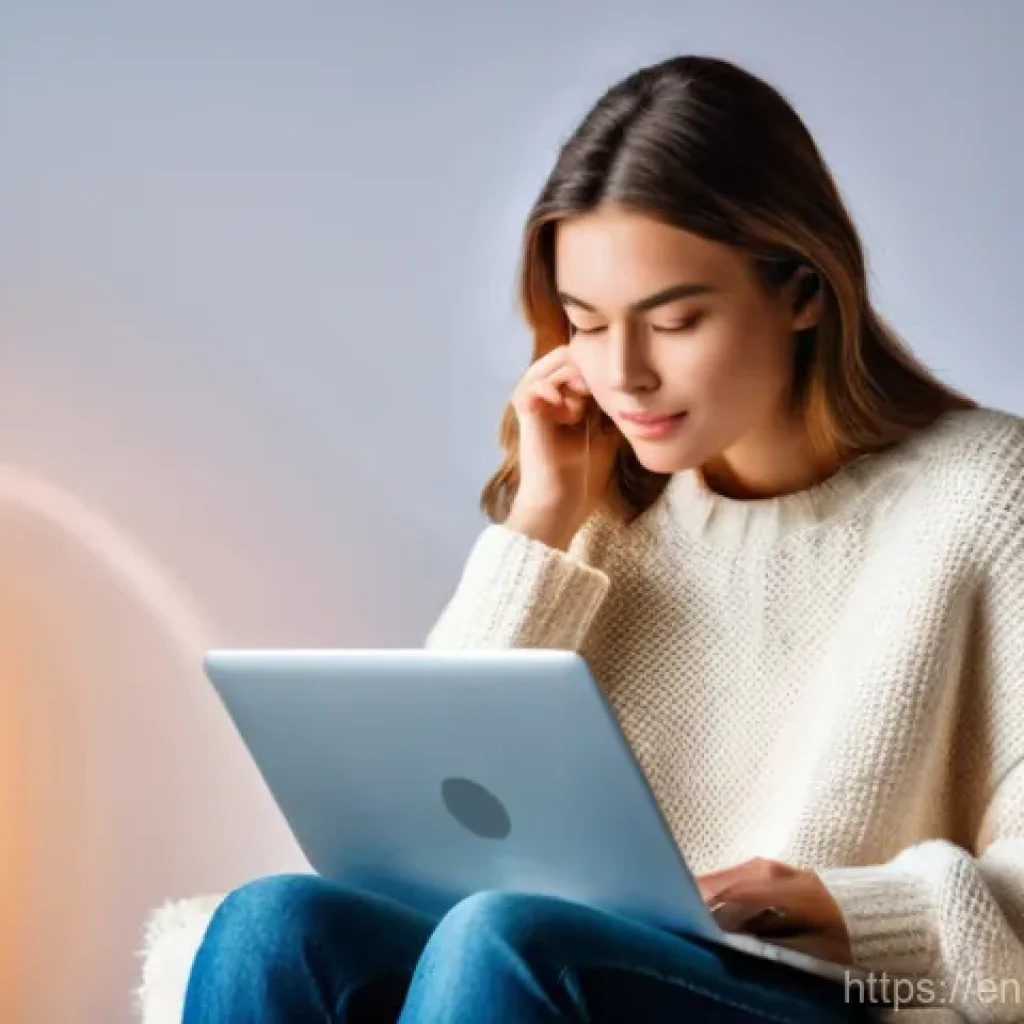 쇼핑 중독 회복 사례 - **Prompt:** A young adult, wearing a comfortable yet stylish oversized sweater and jeans, sits on a ...