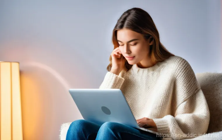 쇼핑 중독 회복 사례 - **Prompt:** A young adult, wearing a comfortable yet stylish oversized sweater and jeans, sits on a ...