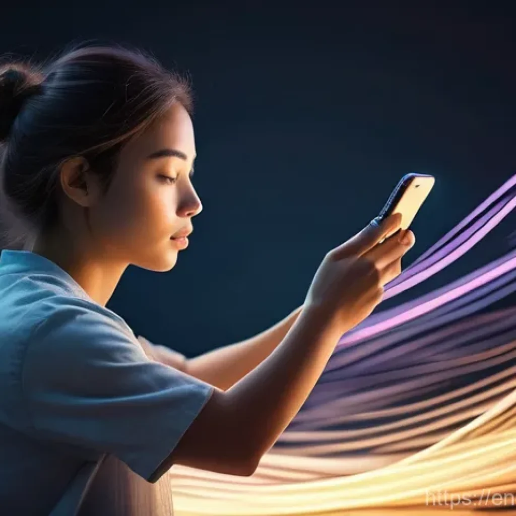 인터넷 중독 회복의 어려움 - A young adult, dressed in casual everyday attire, stands centered in a dynamically split visual. On ...