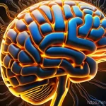 니코틴 중독과 뇌 기능 변화 - **Prompt:** "A highly stylized, vibrant, and abstract representation of the human brain's reward sys...