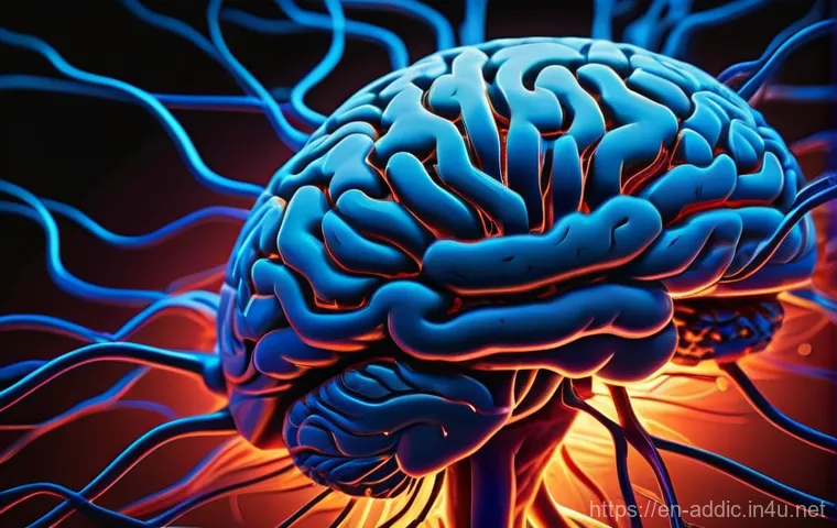 니코틴 중독과 뇌 기능 변화 - **Prompt:** "A highly stylized, vibrant, and abstract representation of the human brain's reward sys... 니코틴 중독과 뇌 기능 변화 - **Prompt:** "A highly stylized, vibrant, and abstract representation of the human brain's reward sys...