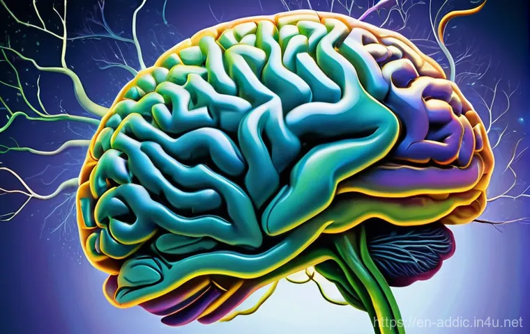 니코틴 중독과 뇌 기능 변화 - **Prompt:** "An intricate and slightly ominous visualization of the brain undergoing 'unseen remodel... 니코틴 중독과 뇌 기능 변화 - **Prompt:** "An intricate and slightly ominous visualization of the brain undergoing 'unseen remodel...